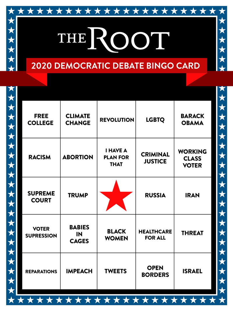 Illustration for article titled Let’s Play Democratic Debate B-I-N-G-O Tonight! (No, We’re Serious)